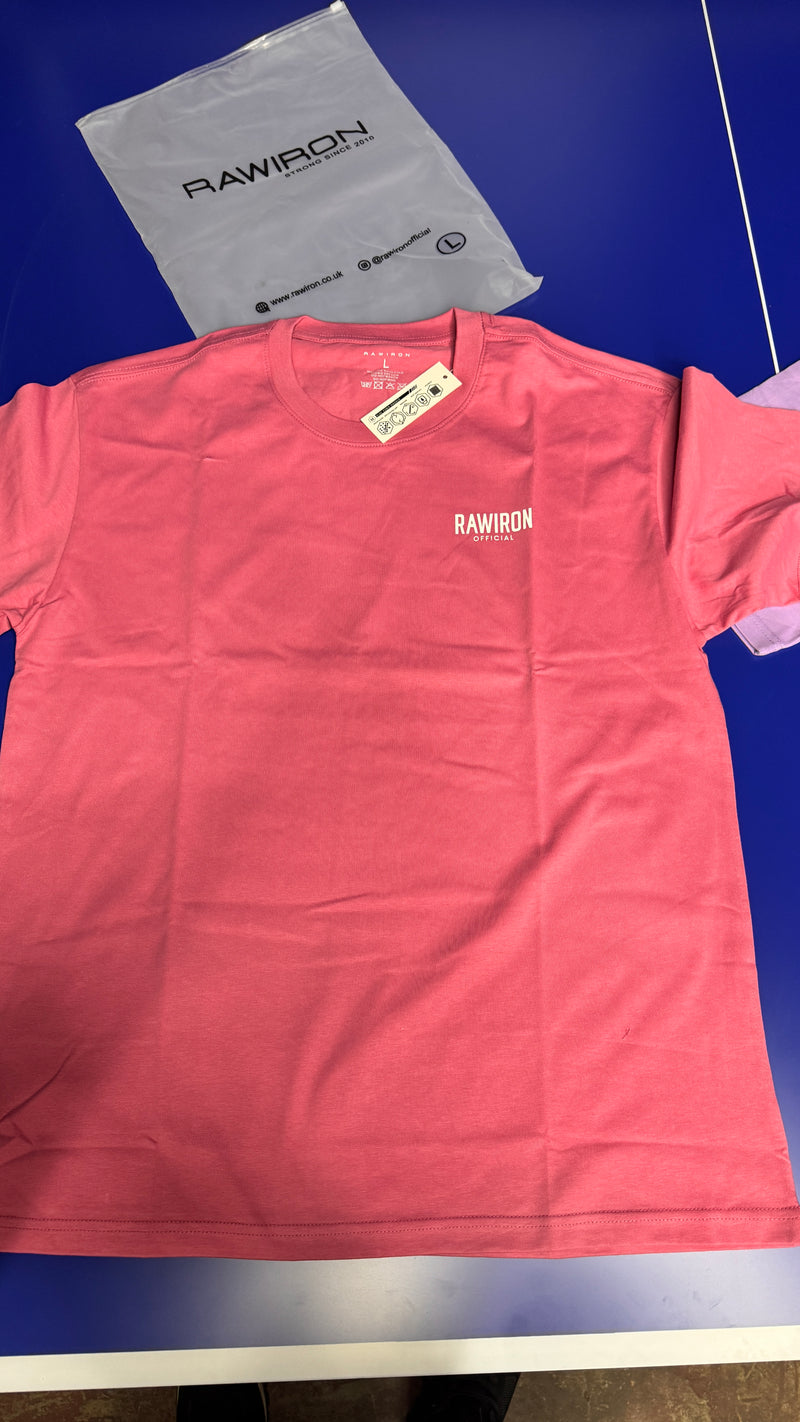 T-shirt Pink White Text Logo